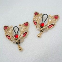 GOLD BUTTERFLY NON-PIERCING NIPPLE RING JEWELRY