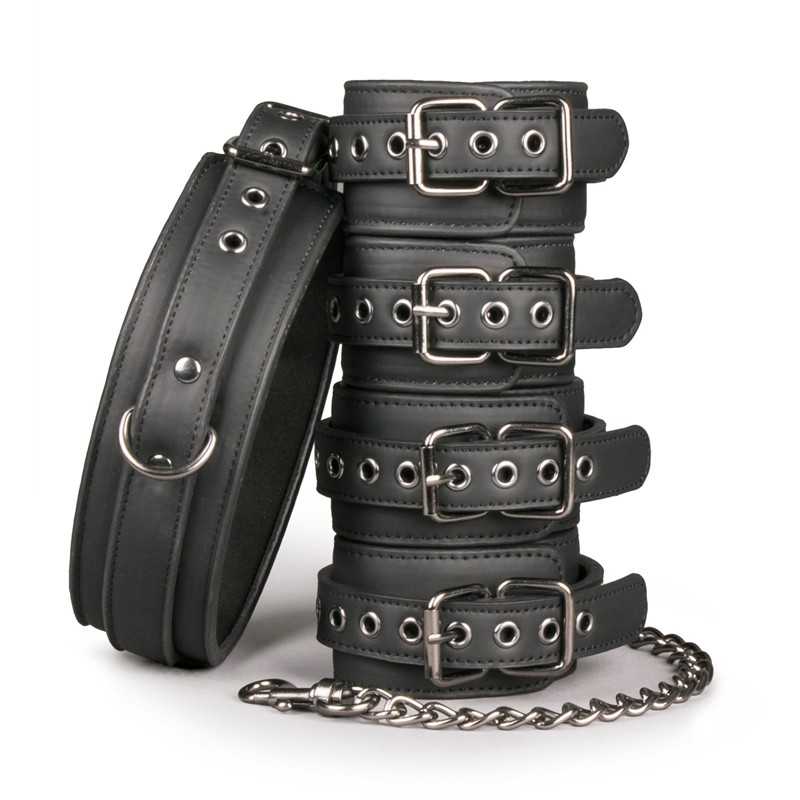 Buy EASYTOYS - FETISH SET WITH COLLAR, ANKLE- AND WRIST CUFFS with the best price