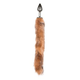 FOX TAIL 27CM PLUG - METAL BUTT PLUG WITH SOFT FUR TAIL