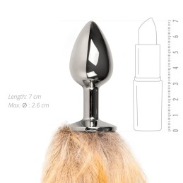 FOX TAIL 42CM PLUG - METAL BUTT PLUG WITH FUR TAIL