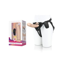 Pegasus – Puldiga Realistlik Vibreeriv Dildo Strapon-Komplekt Rakmetega