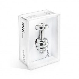 Buy DIOGOL - ANO BUTT PLUG RIBBED SILVER PLATED with the best price