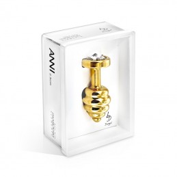 Buy DIOGOL - ANO BUTT PLUG RIBBED GOLD PLATED with the best price