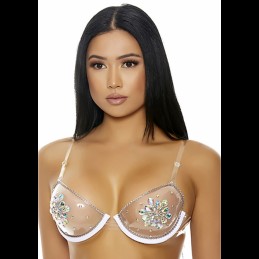 Buy FORPLAY - CLEAR THINGS UP RHINESTONE BRA OS with the best price