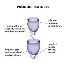 Buy SATISFYER - FEEL CONFIDENT MENSTRUAL CUP SET with the best price