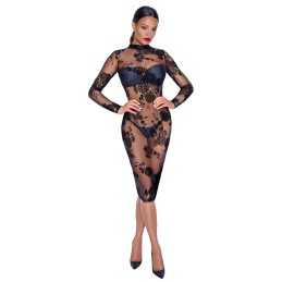 NOIR HANDMADE - TRANSPARENT FLORAL DRESS|FETISH FASHION