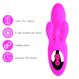 Buy FEELZTOYS - TRIVIBE G-SPOT VIBRATOR WITH CLITORAL & LABIA STIMULATION PINK with the best price