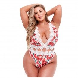 Baci - White Floral & Lace Teddy Queen Size Model 1|ДАМСКОЕ БЕЛЬЁ