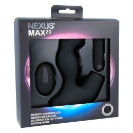 Nexus - Max 20 Veekindel Kaugjuhtimispuldiga Unisex Masseerija Must|EESNÄÄRMELE