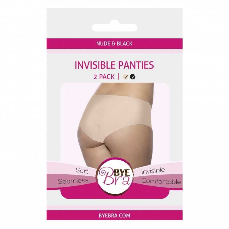 Buy Bye Bra - Invisible Hipster (Nude & Black 2-Pack) S with the best price