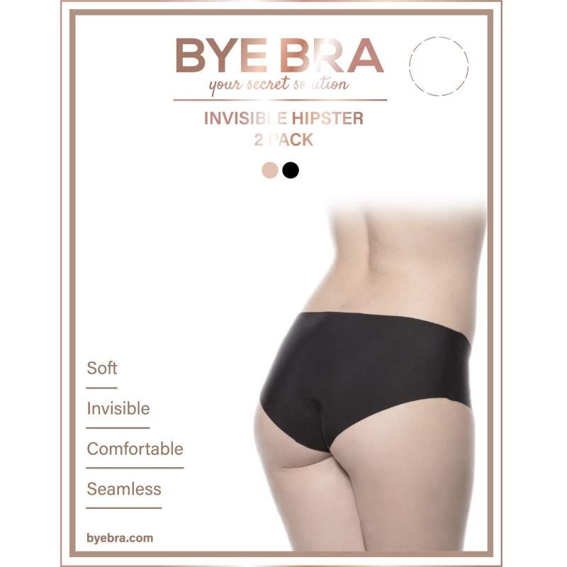Buy Bye Bra - Invisible Hipster (Nude & Black 2-Pack) L with the best price Buy Bye Bra - Invisible Hipster (Nude & Black 2-Pack) L with the best price