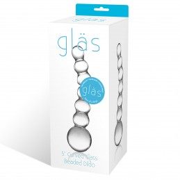 Glas - Curved Glass Beaded Dildo|DILDOS