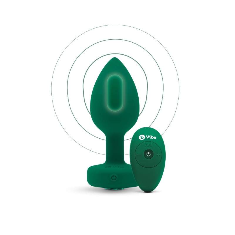 B-Vibe - Анальная Пробка с Вибрацией Jewel Plug M/L Emerald