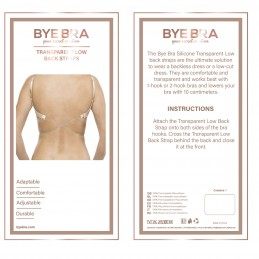 Buy Bye Bra - Transparent Low Back Strap Clear with the best price