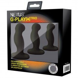 Nexus - G-Play Trio Plus Unisex Vibrator Pack S/M/L Black|ANAL PLAY