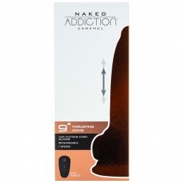 Naked Addiction - Thrusting Dong with Remote 23cm Caramel|VIBRATORS