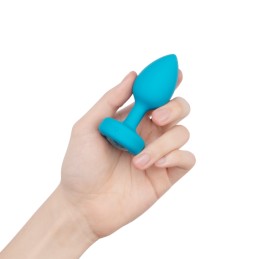 B-Vibe - Vibrating Jewel Plug S/M Aquamarine|ANAL PLAY