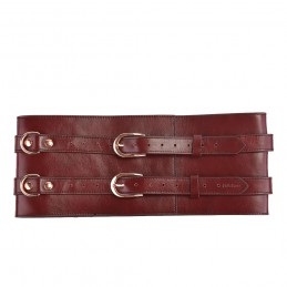 Buy Wine Red Luxury Leather Waist Cuff with the best price