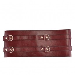 Buy Wine Red Luxury Leather Waist Cuff with the best price