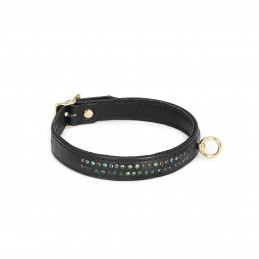 Buy Handcrafted Leather Collar with Rhinestones with the best price