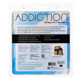 Addiction - Strap-On Harness One Size Fits Most Black (Without Dildo)|STRAP-ON