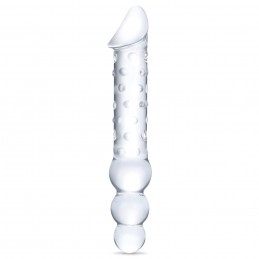 Glas - Double Ended Glass Dildo with Anal Beads|DILDOD
