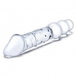 Glas - Double Ended Glass Dildo with Anal Beads|DILDOD