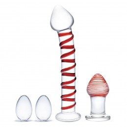 Glas - Mr. Swirly 4 pc Set with Glass Kegel Balls & Butt Plug|DILDOS