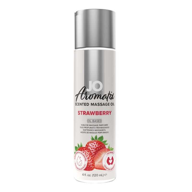 System Jo - Aromatix Scented Massage Oil Strawberry 120 ml|MASSAGE