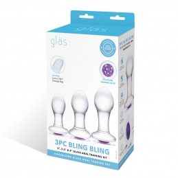 Glas - Bling Bling Glass 3 pc Anal Training Kit|ANAAL LELUD