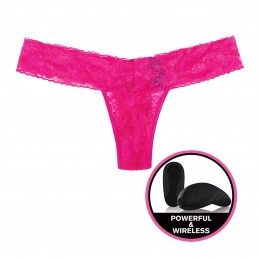 Secrets Vibrating Panties - Lace Thong Pink Queen Size