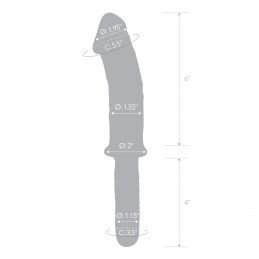 Glas - Realistic Double Ended Glass Dildo with Handle|ДИЛДО