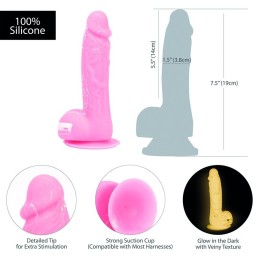 ADDICTION - BRANDON DONG 19CM PINK GLOW IN THE DARK - Dildos
