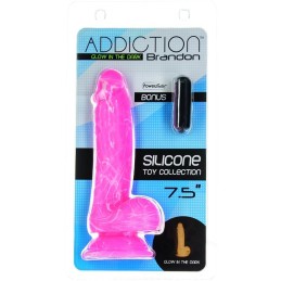 ADDICTION - BRANDON DONG 19CM PINK GLOW IN THE DARK - Dildos