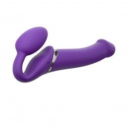Strap-On-Me - Vibrating Bendable Strap-On L Purple|VIBRAATORID