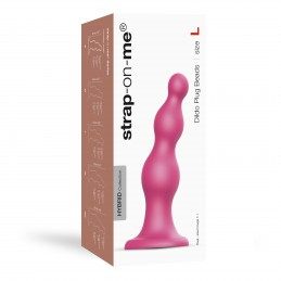 Buy Strap-On-Me - Dildo Plug Beads Metallic Raspberry Pink L with the best price