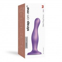 Strap-On-Me - Dildo Plug Curvy Metallic Purple M|DILDOS