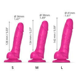 Strap-On-Me - Sliding Skin Realistic Dildo Fuchsia