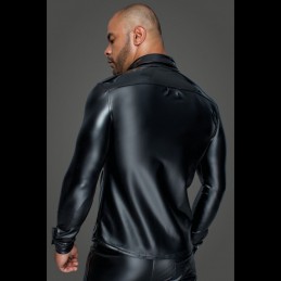 Buy Noir Handmade - Long-sleeved Powerwetlook & PVC shirt with button with the best price