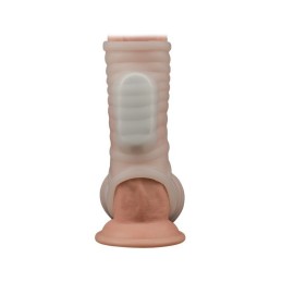 LoveToy Wave Knight Vibrating Penis Sleeve With Scrotum Ring