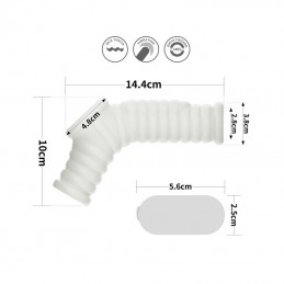 Buy LOVETOY - WAVE KNIGHTS RING VIBRATING PENIS SLEEVE WHITE with the best price