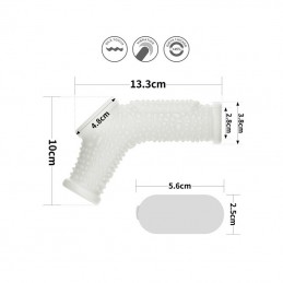 Buy LOVETOY - KNIGHTS RING VIBRATING PENIS SLEEVE WHITE with the best price