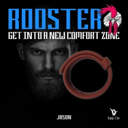 Velv'Or - Rooster Jason Size Adjustable Firm Strap Design Reguleeritav Erektsioonirõngas Pruun|PEENISERÕNGAD
