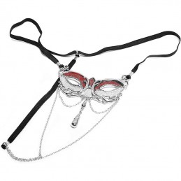 Buy SYLVIA MONTHULE - Venezia Masque Jewellery Thong Size S Silver/BLACK with the best price