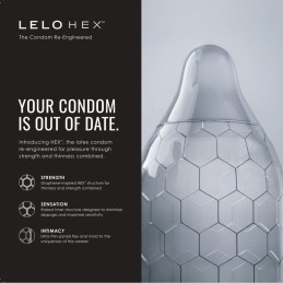 LELO - ПРЕЗЕРВАТИВЫ HEX ORIGINAL 12ШТ