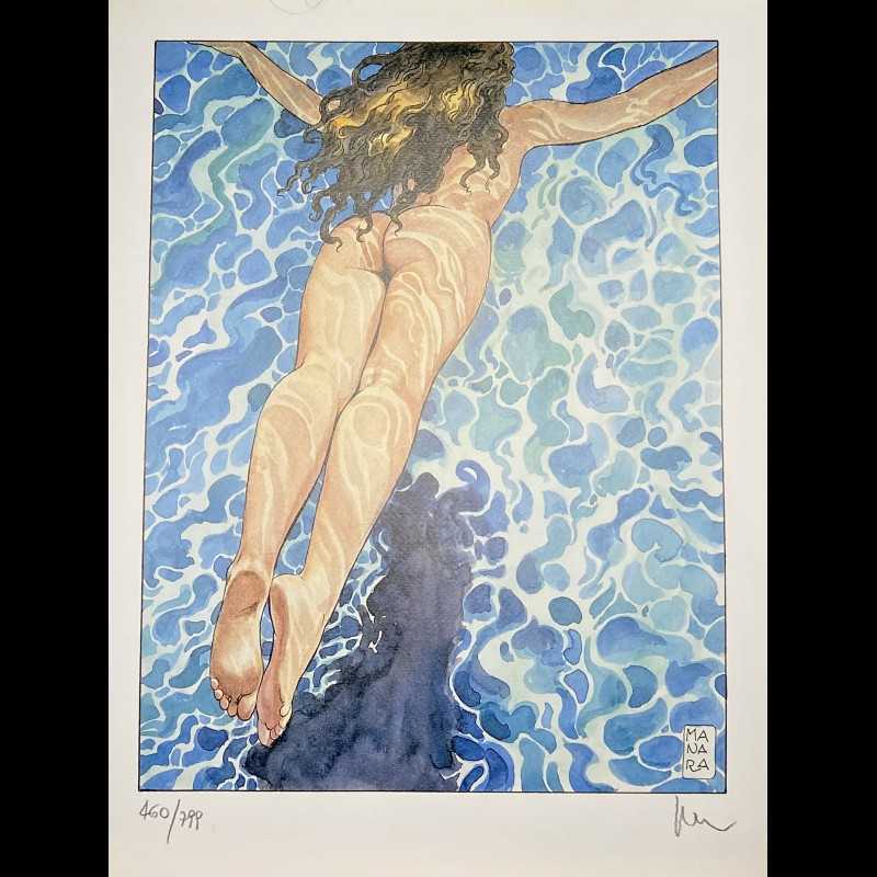 Buy Milo Manara - Tuffo/Dive Lithograph print 29x39cm with the best price
