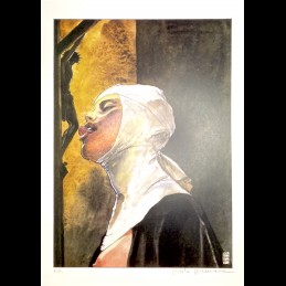 Buy Milo Manara - P.A. Signed Lithograph "Letters From Portuguese Nun" 1 32x45cm with the best price