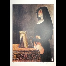 Buy Milo Manara - P.A. Signed Lithograph "Letters From Portuguese Nun" 3 32x45cm with the best price