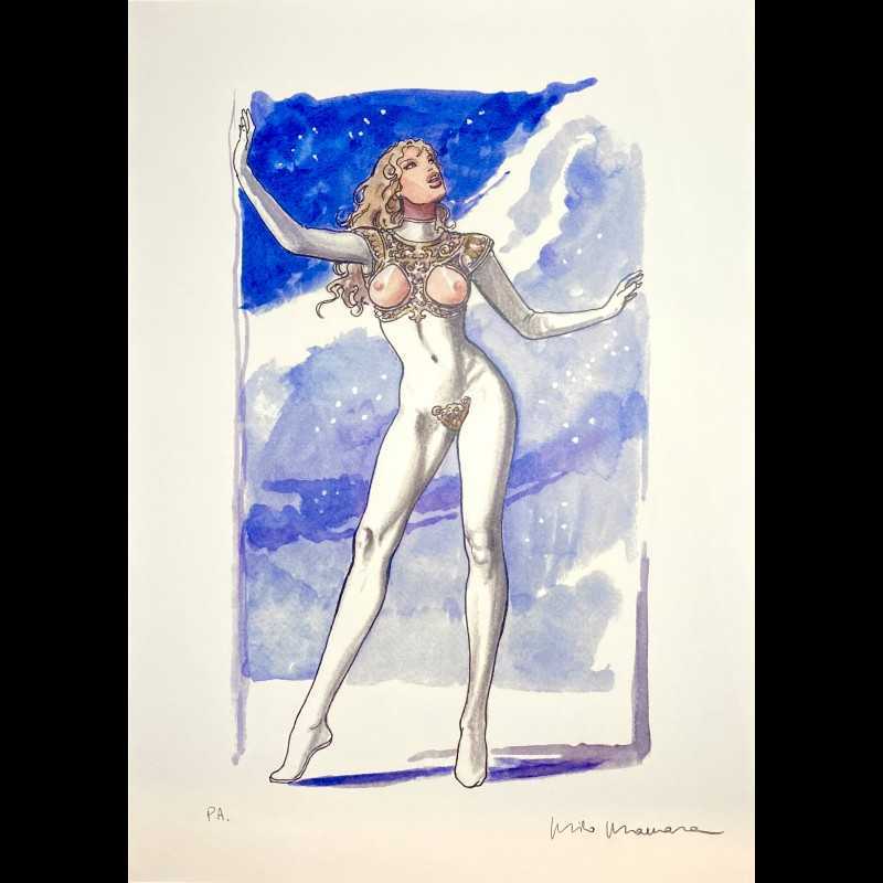 Buy Milo Manara - P.A. Signed Lithograph "Barbarella" 32x45cm with the best price