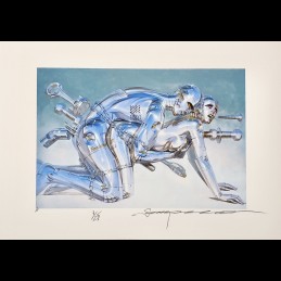 Buy Hajime Sorayama - Limited Edition Signed Lithograph print "Robot Love" 42x60cm with the best price